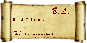 Biró Leona névjegykártya